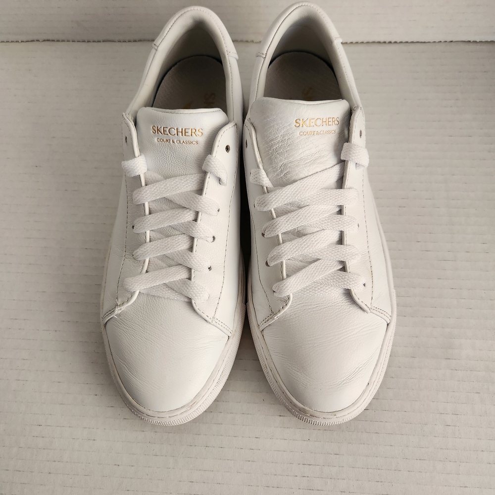 Skechers White Leather Sneakers